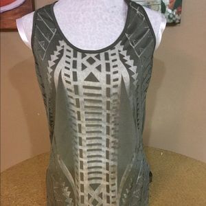 Army Green Mesh Tank